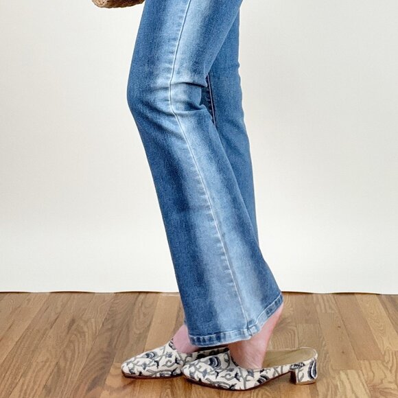 Vintage Y2K Flare Bootcut Denim Jeans Mid-Rise Full Length Bell Bottoms 90s 00s - Picture 4 of 8